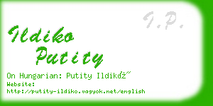 ildiko putity business card